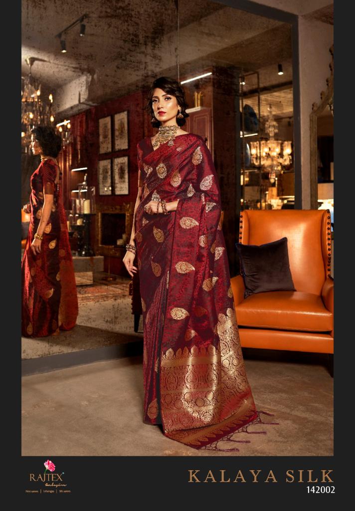 Rajtex Kalaya Silk Designer Party Wear Soft Satin Silk Saree Collection at Wholesale Price